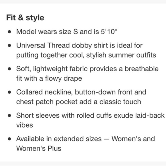 (M)- Universal Thread Women's Short Sleeve Button-Down Shirt - Coral‎ - Picture 12 of 13